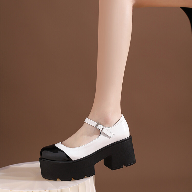 Women's Fashion Platform High Heel Shoes with Buckle Strap - Image 2